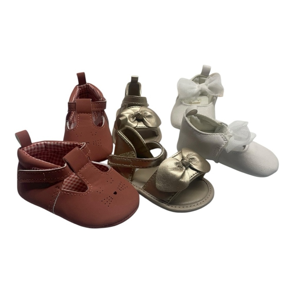 Carter's Baby Shoes Set - Pink, Gold, and White